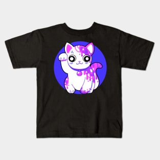 Messy Lucky Kitty Kids T-Shirt